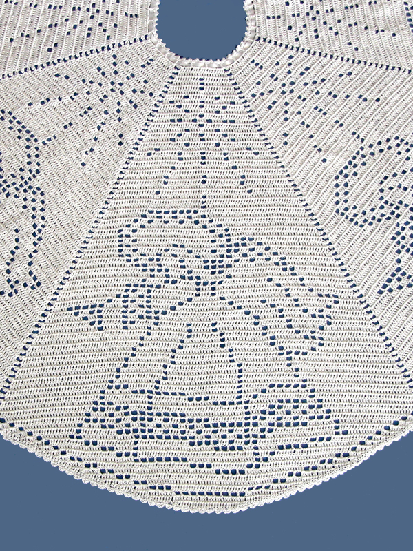 Angel Filet Crochet Tree Skirt