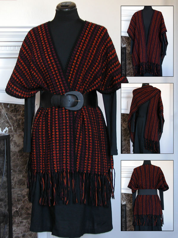 Autumn Fire Ruana Shawl