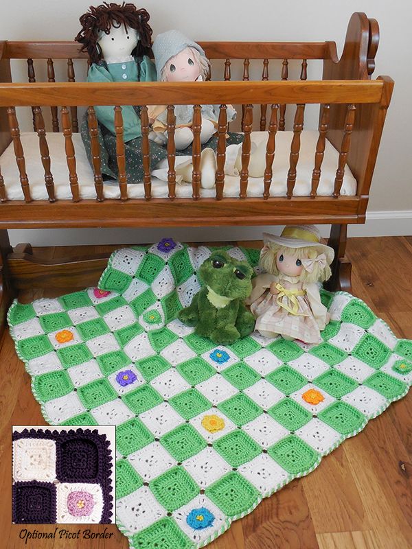 Checkerboard Garden Afghan