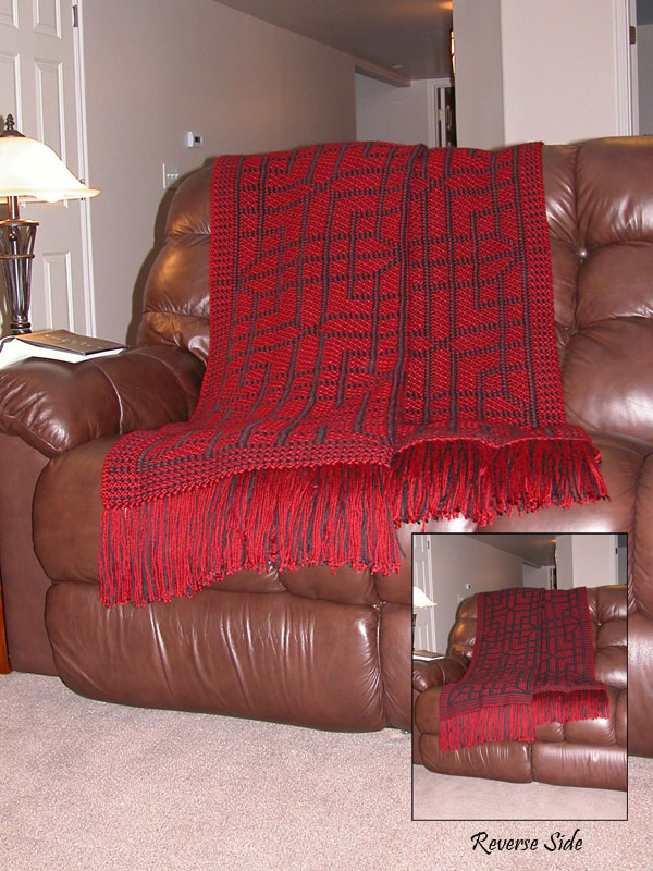 Chinese Lattice Reversible Afghan