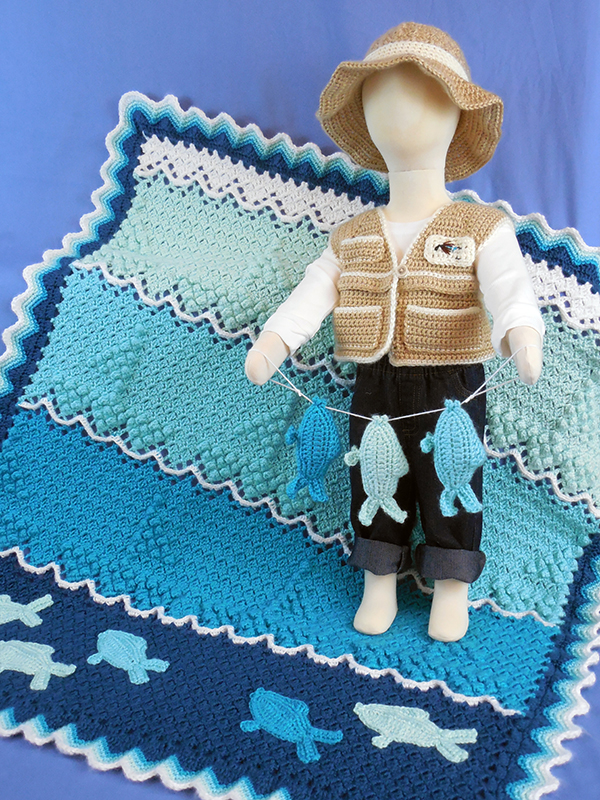 June Fishing Adventures Afghan Set