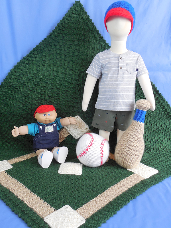 Baseball in July Baby Afghan Set