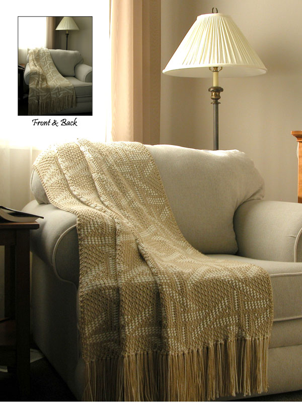 Wicker Wonder Reversible Afghan